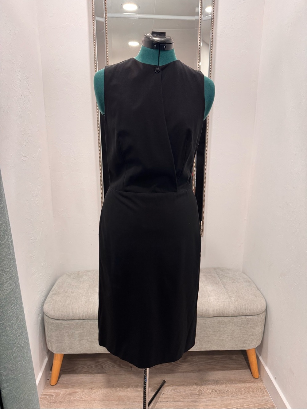 Emporio Armani Black Sleeveless Midi Dress